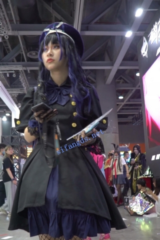 【xxn-144】蓝黑色lo裙小姐姐..性感网袜配粉内前后拍