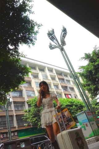 kc1481（空城原创）黑丝小腿袜超短白裙小姐姐，透明黑N夹翅膀