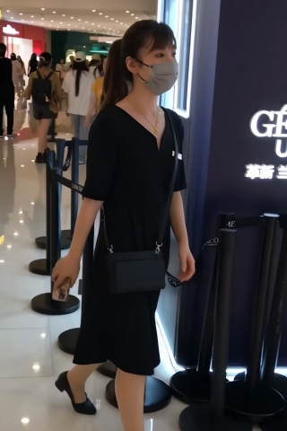 TK329-长裙柜台妹子白内开闪