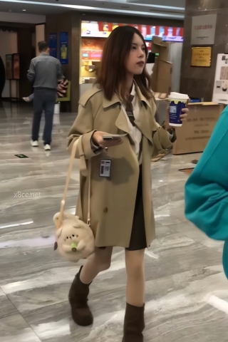 TK269-短靴苗条妹子肉丝开闪