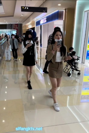 【mz007】一箭双雕黑N短裙姐妹！