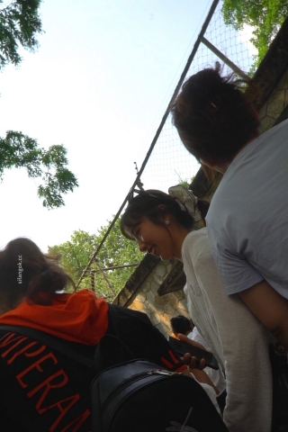 kc1597（空城原创）白裙少妇逛公园，蕾丝边米白N夹翅膀包裹肉臀