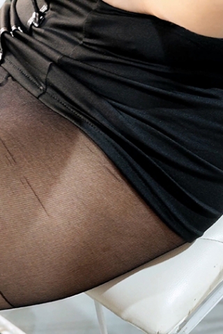 超短裙美肉大腿美女的情趣黑丝透明微露内411224dgst