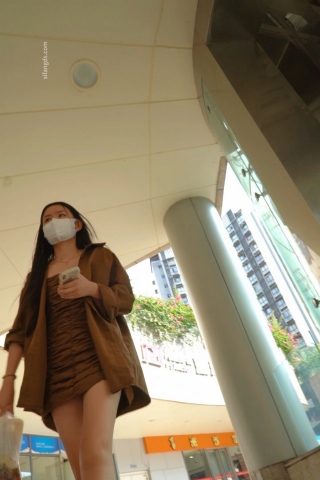 kc1449（空城原创）高跟大长腿超短裙小姐姐，灰N包裹翘臀