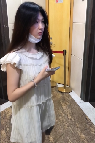 TK311-连衣裙妹子花纹内开闪