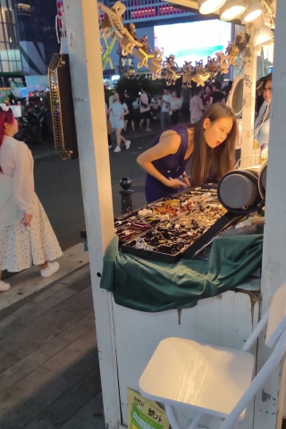 XM238蓝色包臀裙极品身材小姐姐，白色窄内